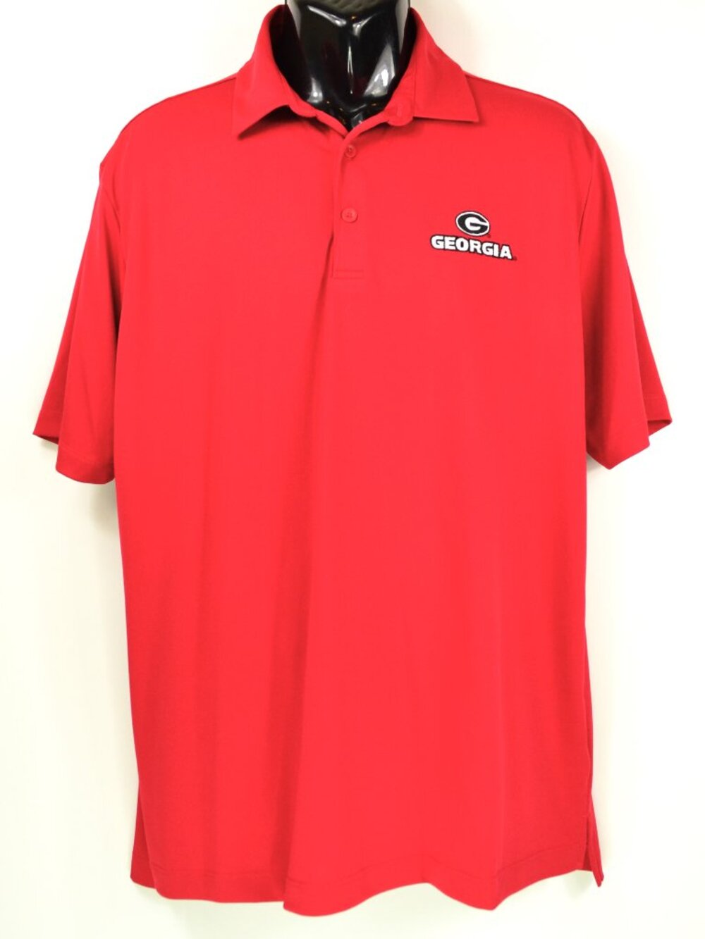 Columbia Golf UGA Bulldogs Men's Size XL Red & Black Athletic Polo Shirt NWOT